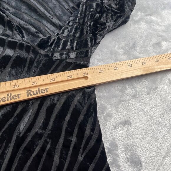 Lord & Taylor Top Womens 1X Velvet Zebra Print Semi-Sheer Vintage Made in USA - Picture 6 of 12